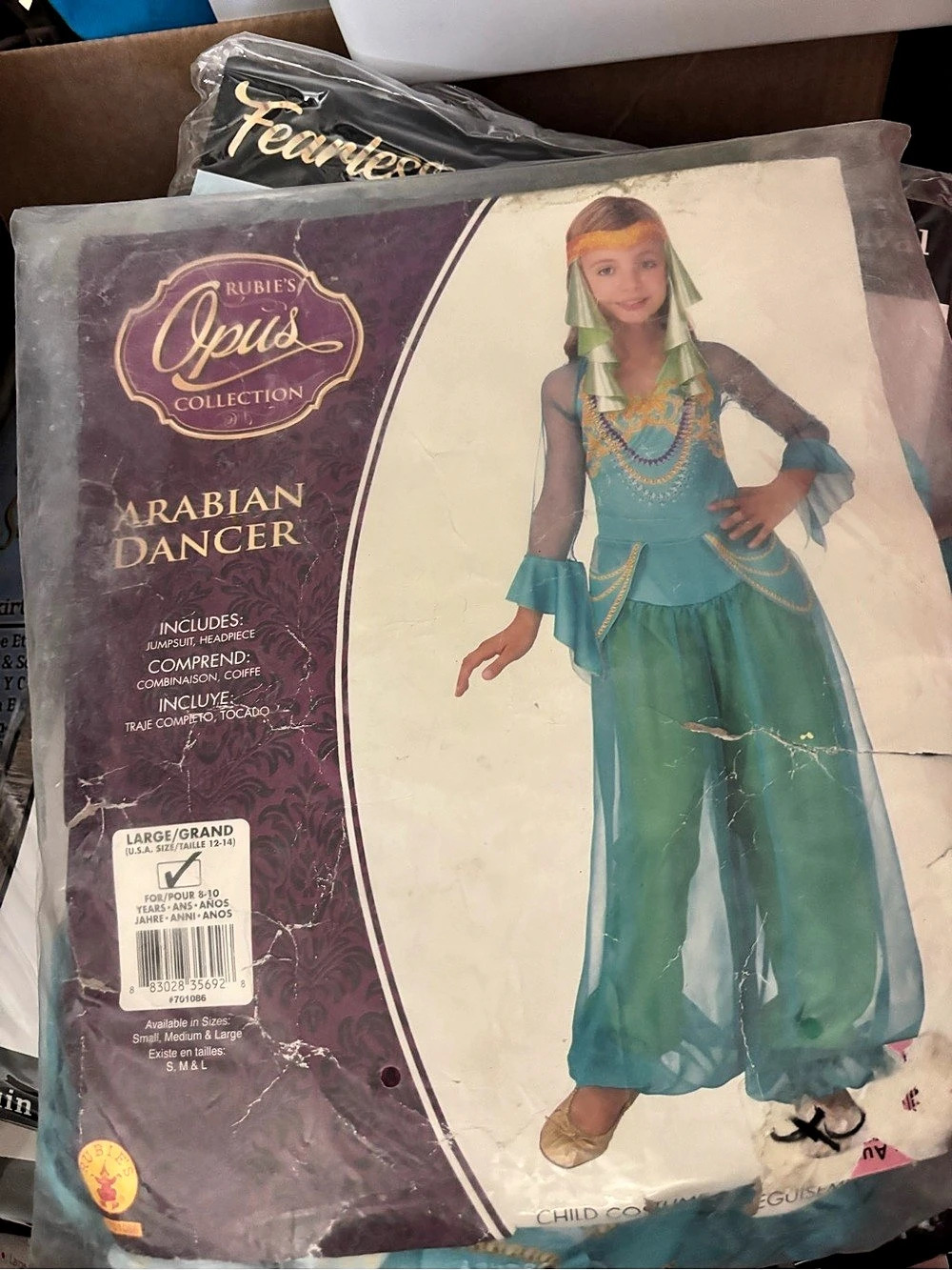 Rubies Arabian Dancer Costume Girls Large NWT